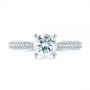 14k White Gold 14k White Gold Pave Diamond Engagement Ring - Top View -  103829 - Thumbnail