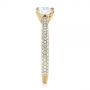 14k Yellow Gold 14k Yellow Gold Pave Diamond Engagement Ring - Side View -  103829 - Thumbnail