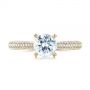 14k Yellow Gold 14k Yellow Gold Pave Diamond Engagement Ring - Top View -  103829 - Thumbnail