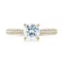 18k Yellow Gold 18k Yellow Gold Pave Diamond Engagement Ring - Top View -  103829 - Thumbnail