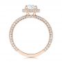 14k Rose Gold 14k Rose Gold Pave Diamond Halo Engagement Ring - Front View -  106661 - Thumbnail