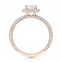 14k Rose Gold 14k Rose Gold Pave Diamond Halo Engagement Ring - Front View -  106661 - Thumbnail