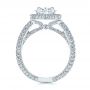  Platinum Pave Diamond Halo Engagement Ring - Front View -  105230 - Thumbnail