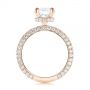 18k Rose Gold 18k Rose Gold Pave Diamond Hidden Halo Engagement Ring - Front View -  105116 - Thumbnail