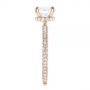 18k Rose Gold 18k Rose Gold Pave Diamond Hidden Halo Engagement Ring - Side View -  105116 - Thumbnail