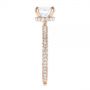 18k Rose Gold 18k Rose Gold Pave Diamond Hidden Halo Engagement Ring - Side View -  105116 - Thumbnail