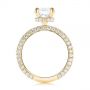 18k Yellow Gold 18k Yellow Gold Pave Diamond Hidden Halo Engagement Ring - Front View -  105116 - Thumbnail