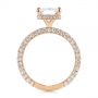 14k Rose Gold 14k Rose Gold Pave Diamond And Hidden Halo Engagement Ring - Front View -  105789 - Thumbnail