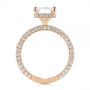 14k Rose Gold 14k Rose Gold Pave Diamond And Hidden Halo Engagement Ring - Front View -  105789 - Thumbnail