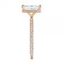 18k Rose Gold 18k Rose Gold Pave Diamond And Hidden Halo Engagement Ring - Side View -  105789 - Thumbnail