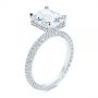  Platinum Platinum Pave Diamond And Hidden Halo Engagement Ring - Three-Quarter View -  105789 - Thumbnail