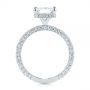 18k White Gold 18k White Gold Pave Diamond And Hidden Halo Engagement Ring - Front View -  105789 - Thumbnail