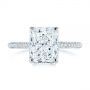  Platinum Platinum Pave Diamond And Hidden Halo Engagement Ring - Top View -  105789 - Thumbnail