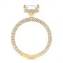 14k Yellow Gold Pave Diamond And Hidden Halo Engagement Ring - Front View -  105789 - Thumbnail
