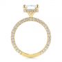 14k Yellow Gold Pave Diamond And Hidden Halo Engagement Ring - Front View -  105789 - Thumbnail
