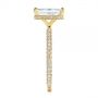 14k Yellow Gold Pave Diamond And Hidden Halo Engagement Ring - Side View -  105789 - Thumbnail