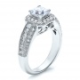  18K Gold Pave Engagement Ring - Vanna K - Three-Quarter View -  100061 - Thumbnail