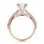 18k Rose Gold 18k Rose Gold Pave Engagement Ring - Vanna K - Front View -  100080 - Thumbnail