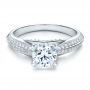  Platinum Platinum Pave Engagement Ring - Vanna K - Flat View -  100080 - Thumbnail