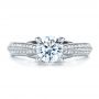 18k White Gold Pave Engagement Ring - Vanna K - Top View -  100080 - Thumbnail