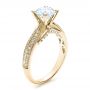 14k Yellow Gold 14k Yellow Gold Pave Engagement Ring - Vanna K - Three-Quarter View -  100080 - Thumbnail