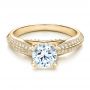 14k Yellow Gold 14k Yellow Gold Pave Engagement Ring - Vanna K - Flat View -  100080 - Thumbnail