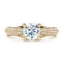 14k Yellow Gold 14k Yellow Gold Pave Engagement Ring - Vanna K - Top View -  100080 - Thumbnail