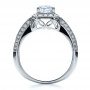  18K Gold Pave Engagement Ring - Vanna K - Front View -  100061 - Thumbnail