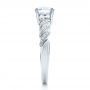 14k White Gold 14k White Gold Pave Filigree Engagement Ring - Vanna K - Side View -  100073 - Thumbnail