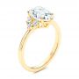 14k Yellow Gold 14k Yellow Gold Pear Diamond Cluster Engagement Ring - Three-Quarter View -  106825 - Thumbnail