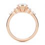18k Rose Gold 18k Rose Gold Pear Shaped Cluster Engagement Ring - Front View -  107281 - Thumbnail