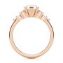 14k Rose Gold 14k Rose Gold Pear Shaped Cluster Engagement Ring - Front View -  107281 - Thumbnail