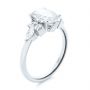 18k White Gold 18k White Gold Pear Shaped Cluster Engagement Ring - Three-Quarter View -  107281 - Thumbnail