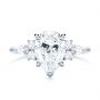 18k White Gold 18k White Gold Pear Shaped Cluster Engagement Ring - Top View -  107281 - Thumbnail