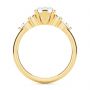 14k Yellow Gold Pear Shaped Cluster Engagement Ring - Front View -  107281 - Thumbnail