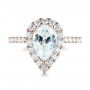 18k Rose Gold 18k Rose Gold Pear-shaped Halo Diamond Engagement Ring - Top View -  103991 - Thumbnail
