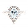 14k Rose Gold 14k Rose Gold Pear-shaped Halo Diamond Engagement Ring - Top View -  103991 - Thumbnail