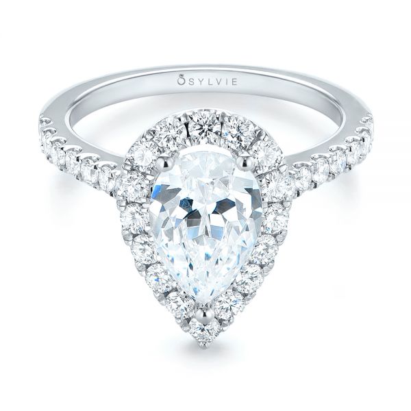 1/3ct Pear Shaped Diamond Double Halo Complete Engagement Ring - DHPS.30-W  - MK Diamonds & Jewelry