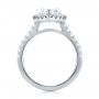 18k White Gold 18k White Gold Pear-shaped Halo Diamond Engagement Ring - Front View -  103991 - Thumbnail