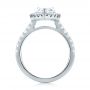 14k White Gold Pear-shaped Halo Diamond Engagement Ring - Front View -  103991 - Thumbnail