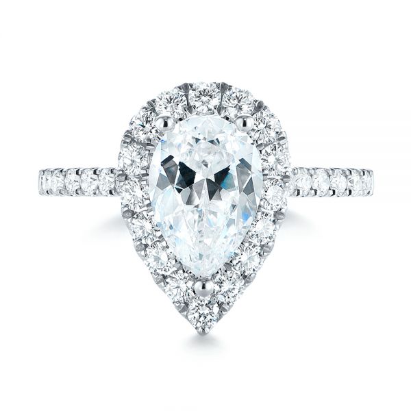 1/3ct Pear Shaped Diamond Double Halo Complete Engagement Ring - DHPS.30-W  - MK Diamonds & Jewelry