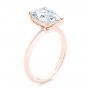 18k Rose Gold 18k Rose Gold Pear Shaped Hidden Halo Diamond Engagement Ring - Three-Quarter View -  107218 - Thumbnail