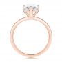 18k Rose Gold 18k Rose Gold Pear Shaped Hidden Halo Diamond Engagement Ring - Front View -  107218 - Thumbnail