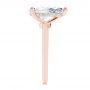 14k Rose Gold 14k Rose Gold Pear Shaped Hidden Halo Diamond Engagement Ring - Side View -  107218 - Thumbnail