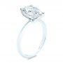  Platinum Platinum Pear Shaped Hidden Halo Diamond Engagement Ring - Three-Quarter View -  107218 - Thumbnail