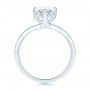 14k White Gold 14k White Gold Pear Shaped Hidden Halo Diamond Engagement Ring - Front View -  107218 - Thumbnail