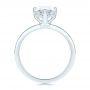 18k White Gold 18k White Gold Pear Shaped Hidden Halo Diamond Engagement Ring - Front View -  107218 - Thumbnail