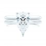 18k White Gold 18k White Gold Pear Shaped Hidden Halo Diamond Engagement Ring - Top View -  107218 - Thumbnail