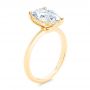18k Yellow Gold Pear Shaped Hidden Halo Diamond Engagement Ring - Three-Quarter View -  107218 - Thumbnail
