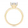18k Yellow Gold Pear Shaped Hidden Halo Diamond Engagement Ring - Front View -  107218 - Thumbnail